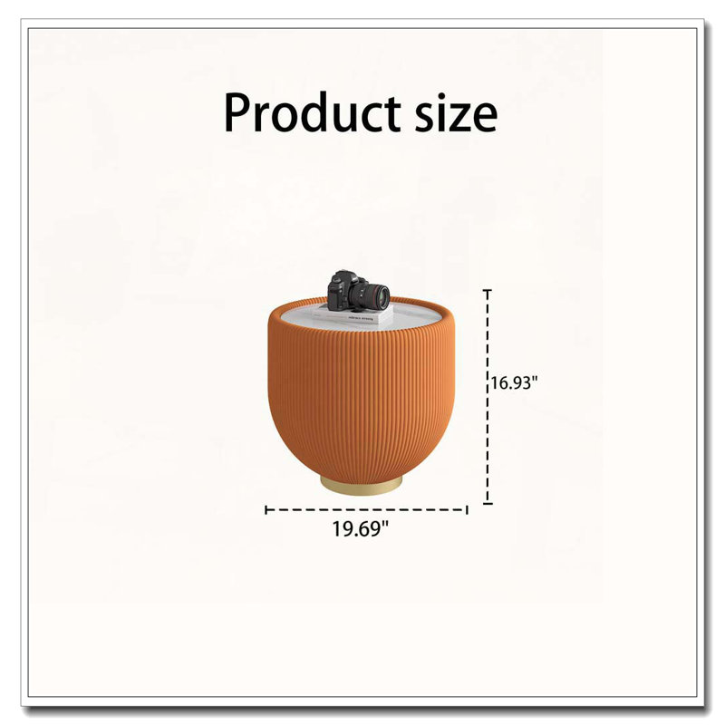 Table basse en forme de tasse, Orange