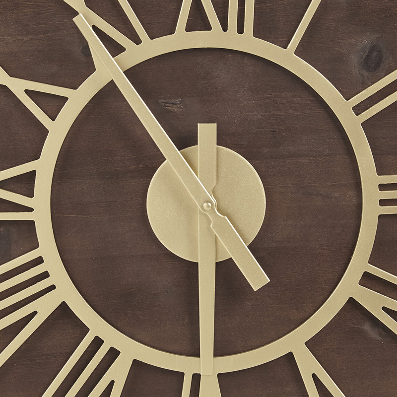 Horloge murale 17 étages 17,6 "Jackson, Brun / or