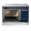 Cuisinière à induction 48 pouces avec 6 éléments à induction bleu nuit Majestic III Series (garniture chromée)-124828834-124828829