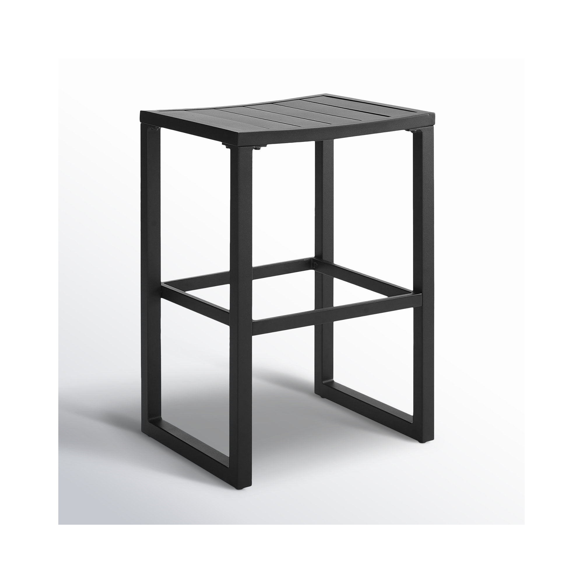 Armando 30" Aluminum Patio Bar Stool, Black