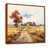 Toile avec cadre flottant brun