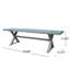 Banc de salle à manger d'extérieur moderne en aluminium