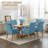 Tufted Upholstered High Back Dining Armchair, Linen-1544929039