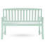 Banc en bois de couleur menthe pour divers environnements intérieurs et extérieurs, ajoutant du style aux espaces-121070352