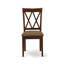 L'ensemble de table de salle à manger 3 pièces comprend une table de cuisine ronde avec piédestal et 2 chaises de salle à manger rembourrées en tissu de lin, 30 x 30 pouces, acajou-725922595-733257091-733257092