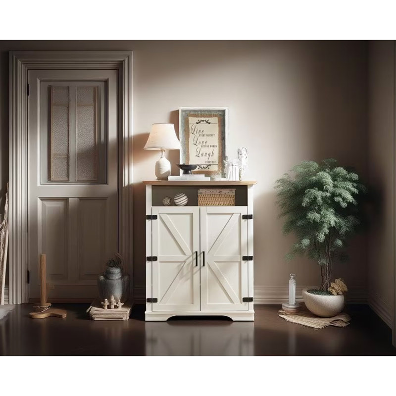 Armoire à chaussures blanche + chêne - 14,15 po Largeur du produit: Meubles d'entrée 6 décors
