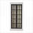 Cabinets, 71.2'' Farmhouse Display Cabinet with Glass Doors, White &amp; Black | MDF &amp; Bamboo-1991401263