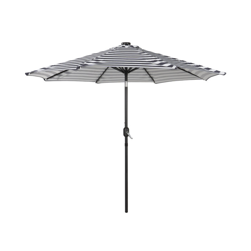 Parasol de marché lumineux 9 pi Addison, Noir
