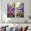 Hortensias et jardin de lavande I - impressions sur toile florales 2 panneaux