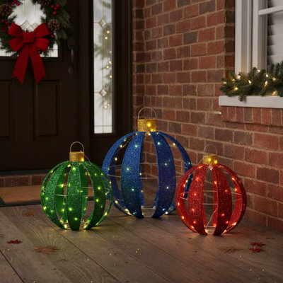 Merry lanternes en tissu avec 144 lumières UL Adap