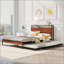 Structure de lit plateforme avec lit gigogne
