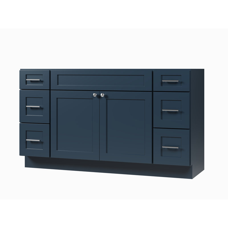 Base de meuble-lavabo simple 60 po Disar, Bleu