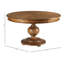 Table de salle à manger extensible 54 po avec base en bois massif et rallonge amovible