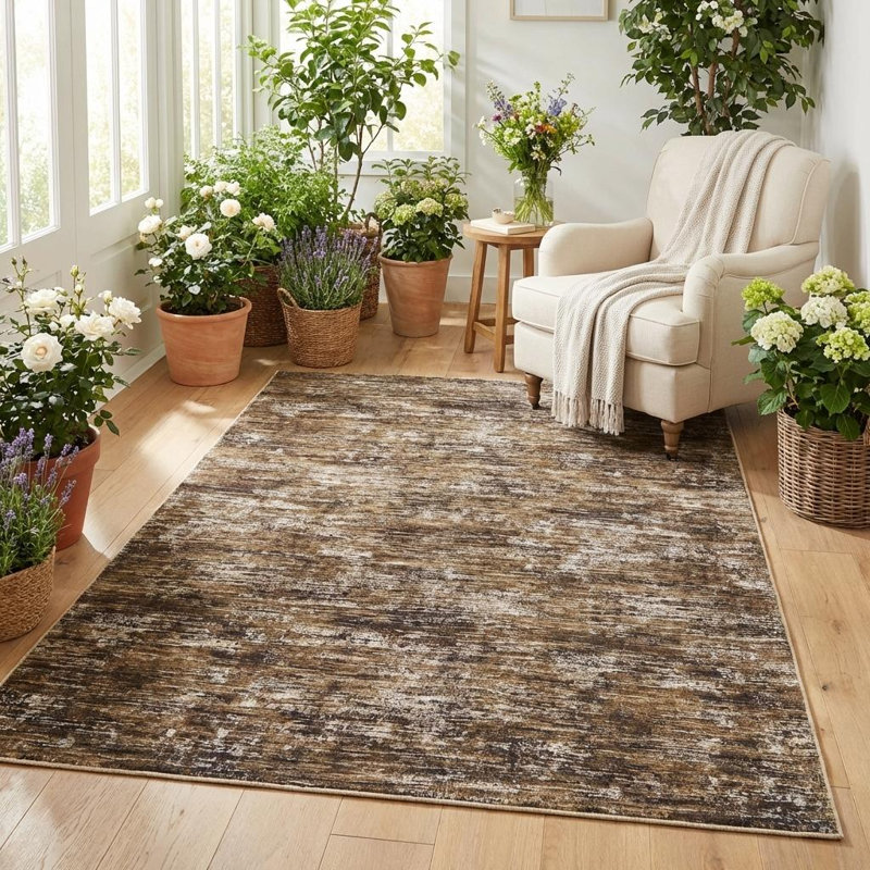 lxt-Modern Area Rug Machine Washable Rug, Non Slip Kitchen  Rug, Low Pile Stain Resistant Solid Color Area Rug Contemporary Carpet for Living Room Bedroom Entryway