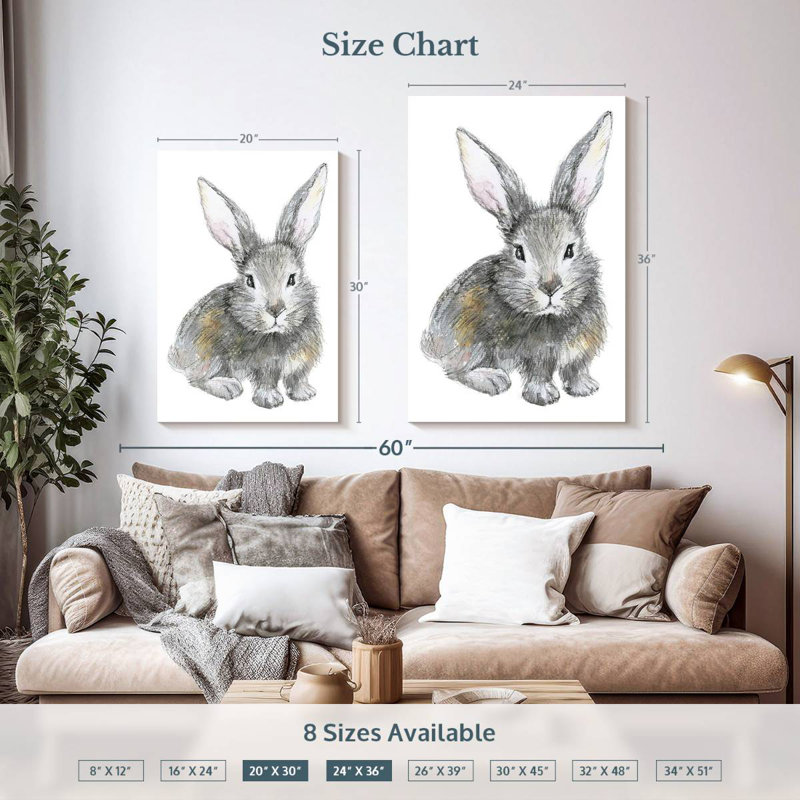 Bébé lapin Brampt, H 36 po x l 24 po