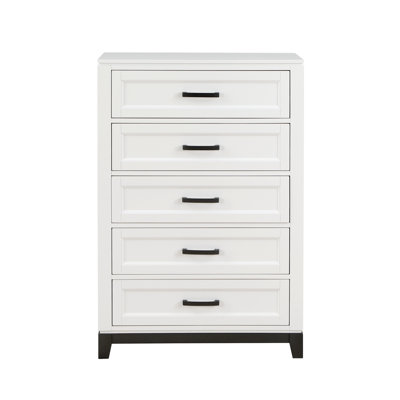 Commode avec 5 tiroirs de rangement et meubles de chambre à coucher en bois
