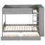 Lit simple superposé simple avec 2 tiroirs et armoire en gris - Option de couchage polyvalente-170312855-170312854
