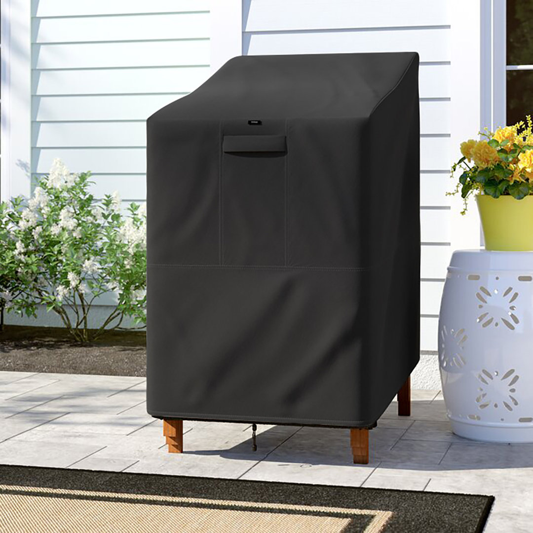 Heavy Duty Premium Stackable Patio Chair Cover Arlmont & Co. Color: Black