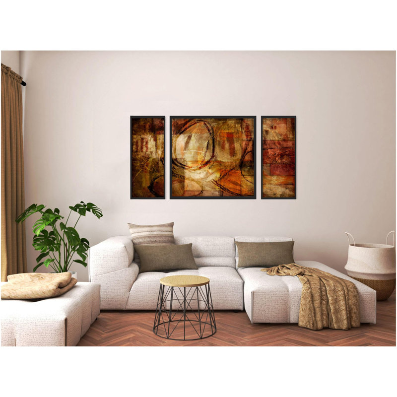 " ETABX III " Graphic Art Set, Black Framed Print, White, 40" H x 60" W