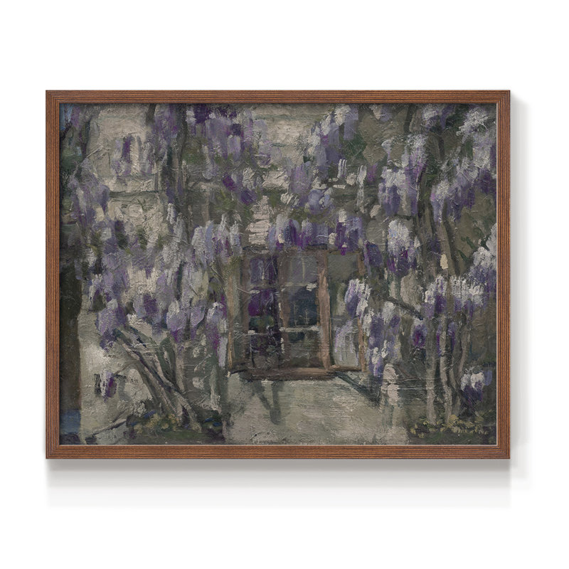 Paysages rétro-DCCL XXVI-impression encadrée - réaménageable, H 11 po x l 14 po, Noyer