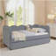Lit de jour en vichy douillet avec lit gigogne et canapé-lit simple-250396004