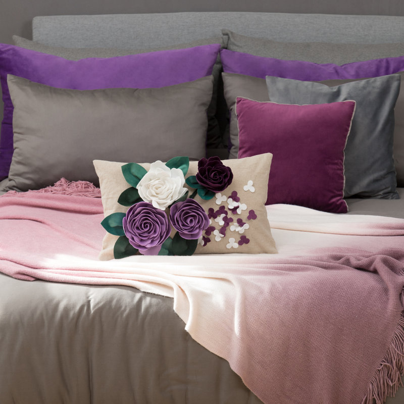 Housse de coussin décoratif, Pourpre / Pourpre foncé