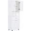 Bathroom Cabinet With Laundry Basket - White, Spacious And Toppling White Storage With Space