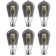 ST64 Light Bulb Dimmable, LED Vintage Edison Bulbs, E26 Base 4000K Cool White, Smoke Gray