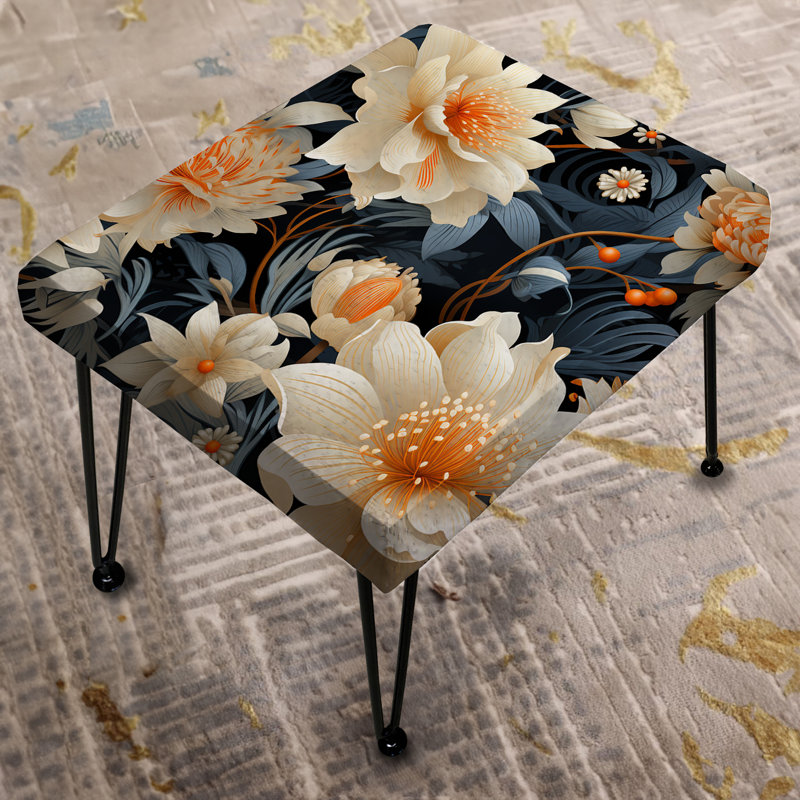 Motif floral moderne beige et gris Modern Fusion