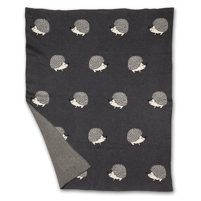 Jeté 100% coton Naima Hedgehog