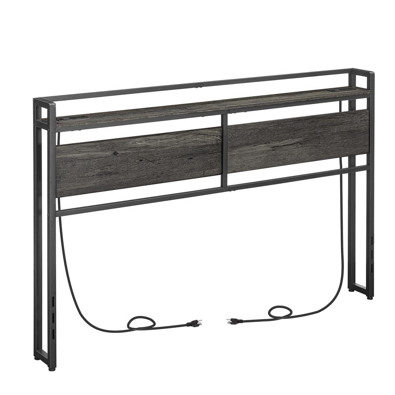 Très grande tête de lit, Grand lit, Gris anthracite
