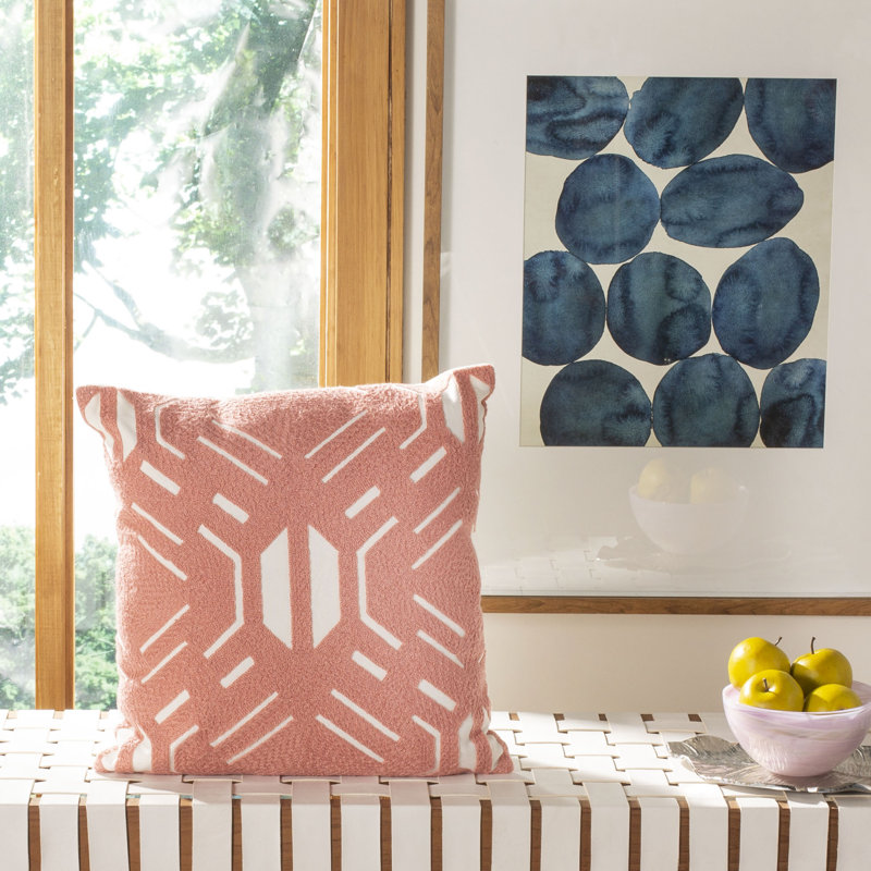 Kassidy Appliqued Cotton Reversible Throw Pillow