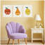 «Cute Apple Lemon Pear», ensemble de 3 toiles encadrées par juillet-1262016545