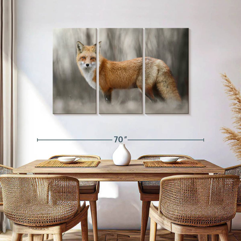 Charming Red Fox, 36" H x 57" W