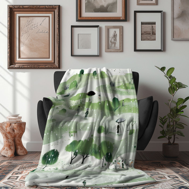Wet Green - 1 pièce Sherpa Premium, L 60 po x l 50 po