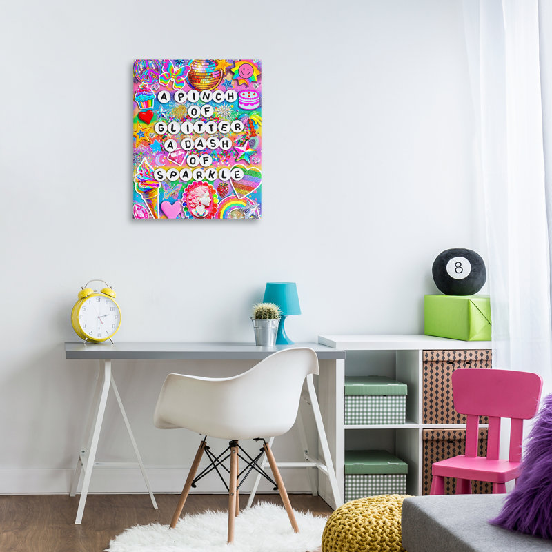 Pincée de paillettes et toile scintillante, design par Jess Stempel, H 30 po x l 24 po