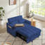 Canapé-lit confortable en velours avec table d'appoint pour se détendre et dormir