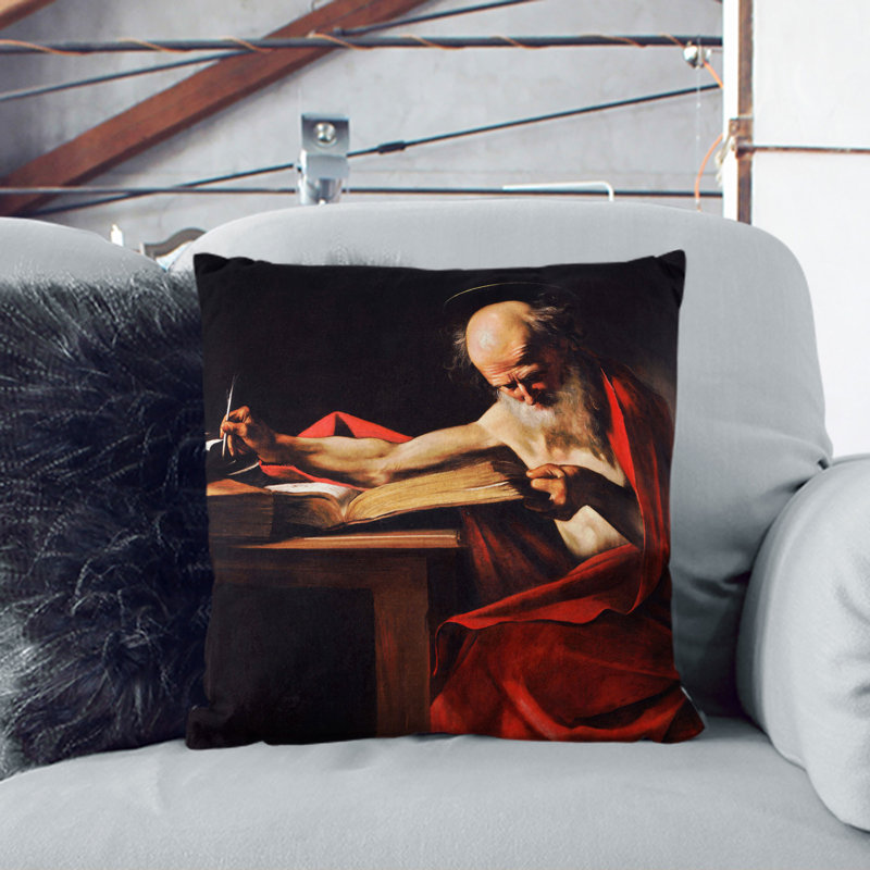 Saint Jerome Writing Scatter Cushion, 40cm H x 40cm W x 15cm D