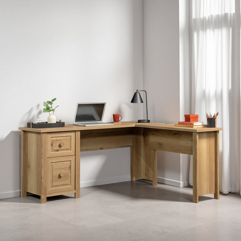 L-Shaped Desk With 1-Inch Thick Surface