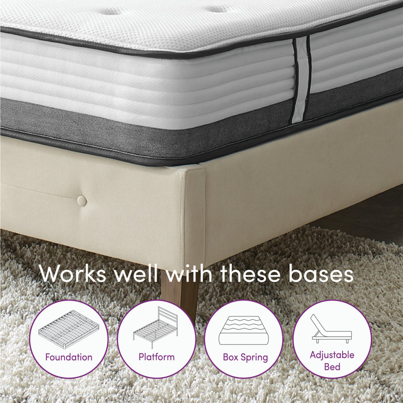 Wayfair Sleep 9" Plush Cooling Gel Hybrid Mattress, Queen