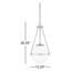 Luminaire suspendu 1 lumière Romo en chrome-1876406556