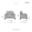 Chaise d'appoint moderne et contemporaine Teasley de 44 po avec cuir fleur, pieds en métal exposés, coussins en mousse haute densité-1295061167