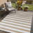 Ellie Waterproof Striped Plastic Outdoor Rug with Reversible-1331205713