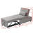 Mykita 74" Long Convertible Ottoman Sofa Bed Sleeper with Tufted Linen Fabric, Pillow, and Casters-839528499