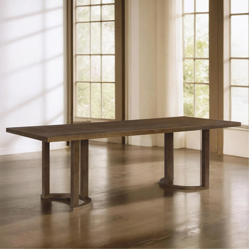 Dining Table, Sleek Modern Style, Updates Home, Walnut, 30" H x 95" L x 39" W