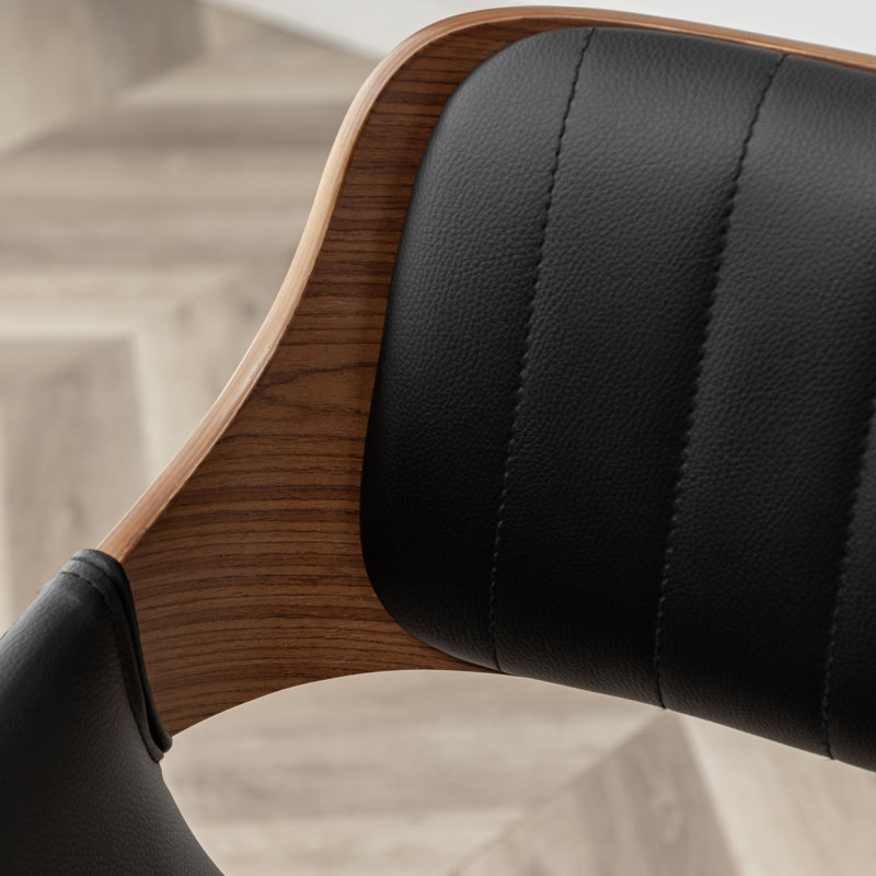 Omar 66cm Swivel Bar Stool, Black