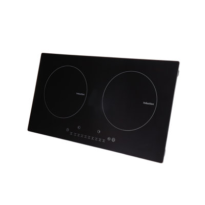 24 Inch Built-in Induction Cooktop, Dual Burner Electric Stove Top with LED Touch Control, Portable Magnetic Hob for Kitchen Renovation