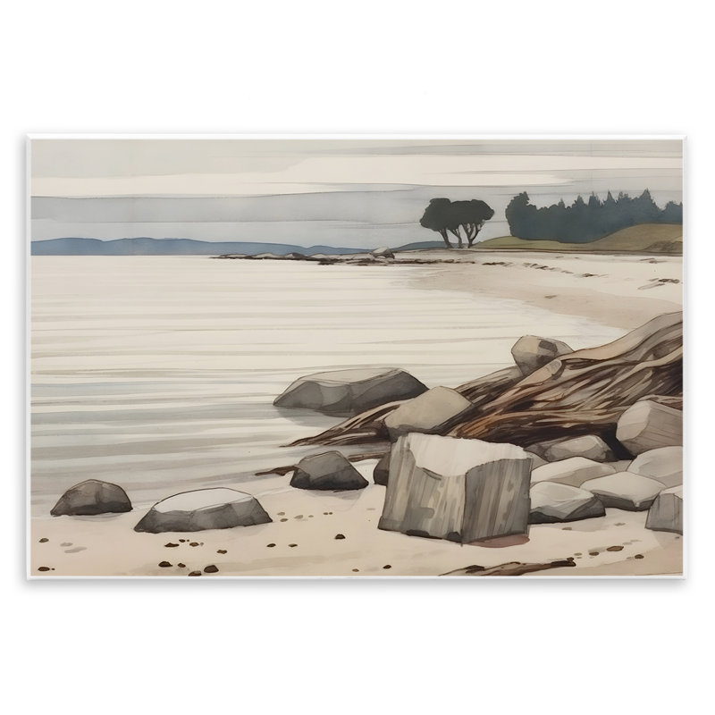 "Beach Rock View" par Petal Prints Design, H 10 po x l 15 po