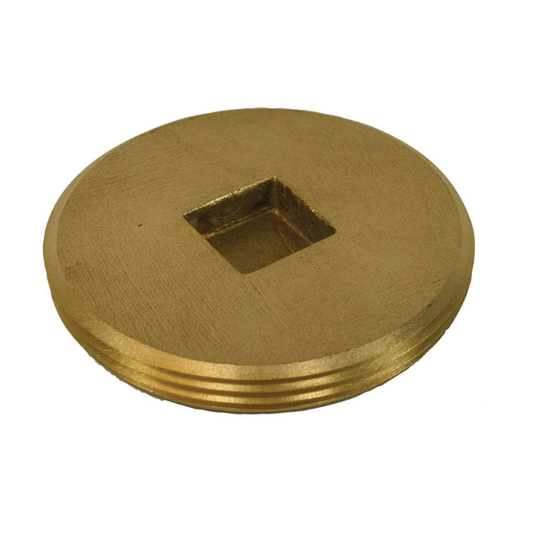 Bouchon de 3 po de code central en laiton de 4-1/2 po