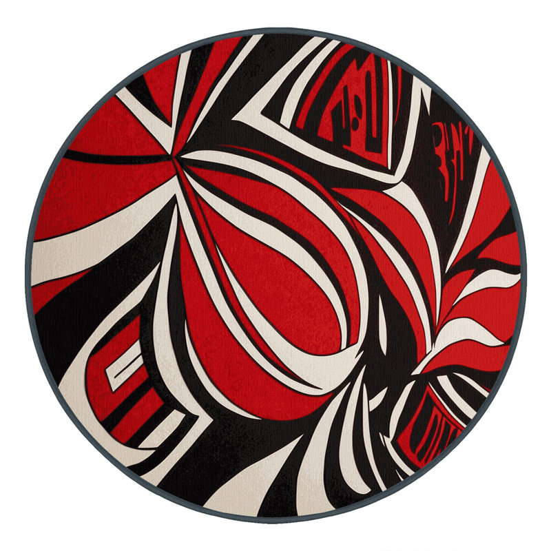 Cerise Passion Rug, Round 3'